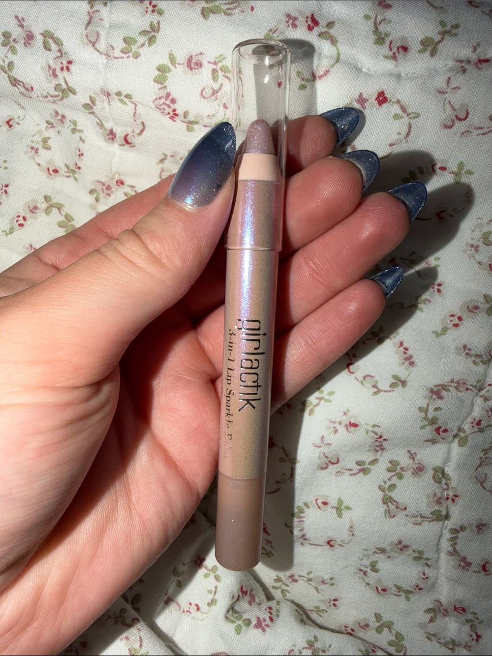 Girlactik Shimmer Lip Stain Crayon — Iridescent Pink